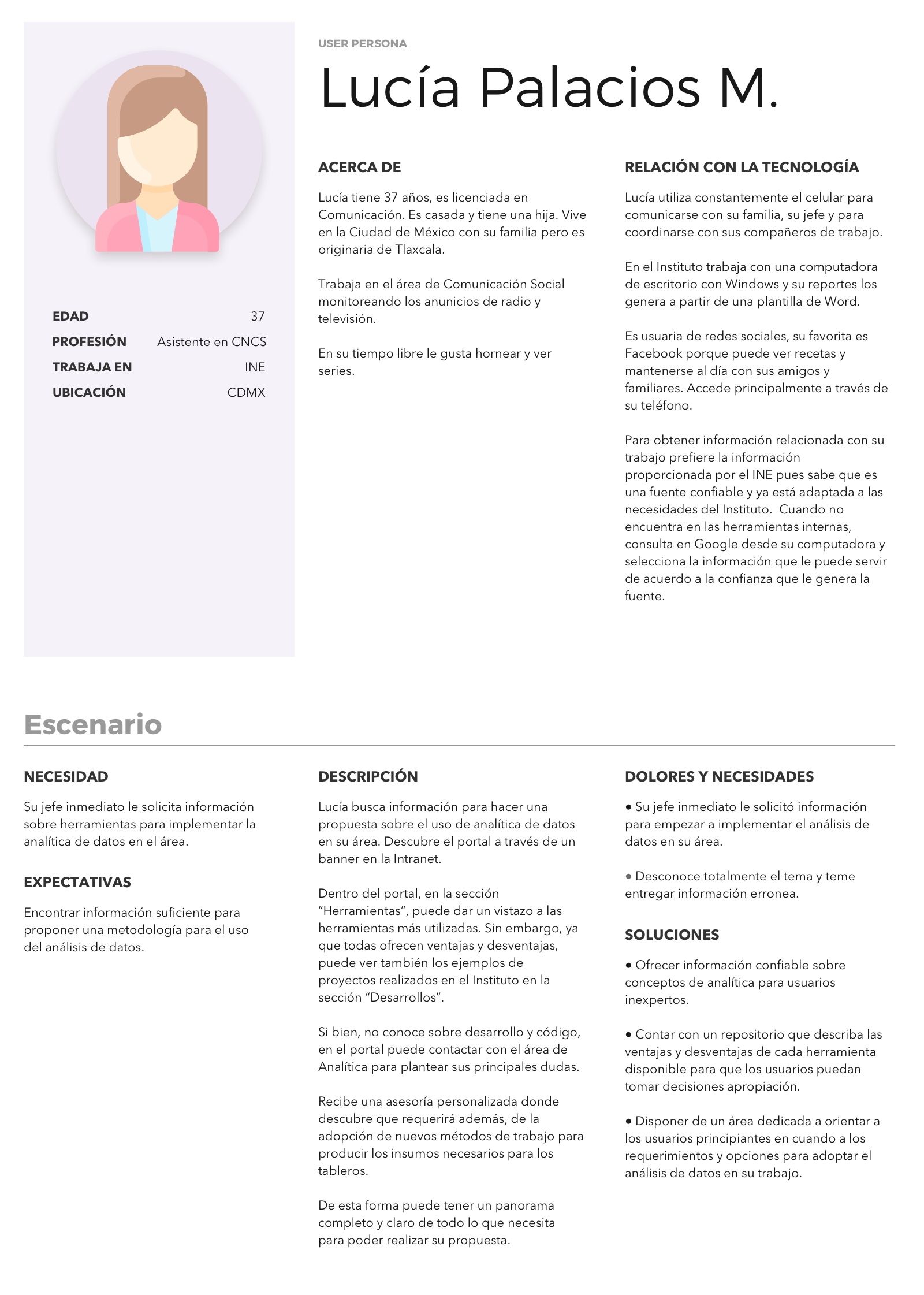 Proto persona y escenario
